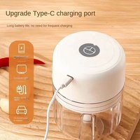 Draadloze elektrische knoflookhakker Groente-fruitsnijder Knoflookbreker USB Oplaadbaar PP-materiaal Automatisch multifunctioneel