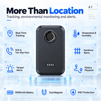 Traceur GPS 4G OEM ODM avec batterie 10000 mAh, étanche, surveillance température et humidité, intégration API, fixation magnétique pour flotte