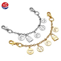 Etiqueta de Metal Chapada en Oro con Logotipo Grabado Personalizado de Lujo, Etiqueta de Nombre Colgante Duradera y Ecológica para Bolsos
