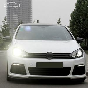 Offre Spéciale – Kit Complet Neuf de Pare-chocs Avant/Arrière, Grilles Latérales et Sortie d'Échappement Style R20 pour <span class=keywords><strong>Golf</strong></span> 6, Noir Apprêté - Product Image 2