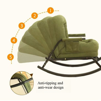 Balançoire en métal domestique canapé simple chaise paresseuse fer balançoire canapé chaise berçante