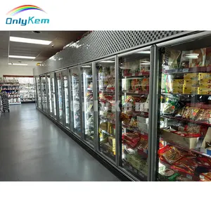 Display cella frigorifera walk in cooler freezer con porta in vetro