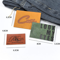 Étiquettes en cuir PU gaufrées personnalisées, patchs en cuir avec logo imprimé, étiquettes en cuir pour vêtements, accessoires pour jeans