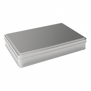 Lata rectangular de 1,5 LT Turkish Delight Chocolate Dragee Contenedor de metal 256X168mm x H35 mm 1,50 Lt Tapa deslizante - Product Image 2