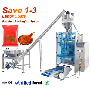 Machine d'emballage automatique de poudre de piment VFFS de 10g à 500g pour l'emballage de 1kg de poudre d'oignon et d'épices - Product Image 1