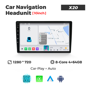 Mekede X20 X10แอนดรอยด์หน้าจอ IPS 1280*720เฮดยูนิต<span class=keywords><strong>4</strong></span> + 64G 8core 4G 9/10นิ้วสำหรับ2DIN โตโยต้าฮุนได VW แบบสากล - Product Image 3