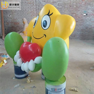 Escultura de Personaje de Dibujos Animados Jiahua, Figura de Fibra de Vidrio para Montar en el Suelo Exterior - Product Image 1
