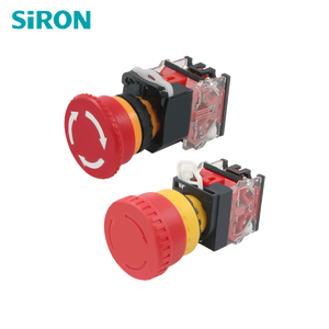 SiRON H017(C) Interruptor de Botón de Parada de Emergencia de Seguridad de 22mm, 250V, Rojo, Industrial, Momentáneo, IP40, Anillo Iluminado - Product Image 1