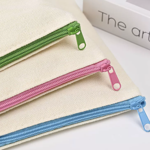 Canvas Cosmetic Storage <b>Bag</b> Canvas Pencil <b>Bag</b> Zipper Closure Fabric Pen Case for <b>Schools</b> Offices Simple Style Advertising Logo - Product Image 5