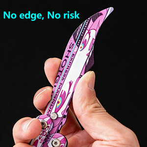 Nuovo Coltello da Allenamento in Acciaio Inossidabile a Forma di Farfalla Colorata, Senza Lama, per Gioco CSGO, Pieghevole, da Campeggio, Fai-da-Te, OEM, Vendita all'Ingrosso - Product Image 1
