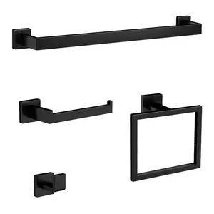 SUS 304 Stainless Steel Bathroom Accessories Matte Black Bathroom Accessories