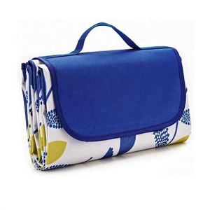 Green Foldable Picnic Camping <b>Blanket</b> Lightweight Durable Sand Proof Wipeable Waterproof Polyester PVC <b>Beach</b> Mat Tote Outdoor - Product Image 1