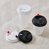 Gobelet en plastique PP transparent de 16 oz pour boissons froides/chaudes avec couvercle à bec verseur pour jus, lait, café, bubble tea