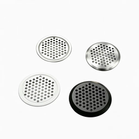 Grille de ventilation circulaire en acier inoxydable avec trous en maille pour cuisine, bureau, armoire