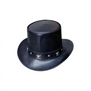 Chapeaux Fedora en cuir de buffle BS International, logo personnalisé, unisexe, mode adulte, voyage, décontracté, plage, 100% cuir véritable - Product Image 3