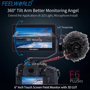 Moniteur d'appareil photo reflex numérique F6 PLUS V2 6 pouces IPS pour commandes en gros, FHD 1920x1080, anti-reflet, avec fente pour carte SD pour la production <span class=keywords><strong>vidéo</strong></span> - Product Image 5