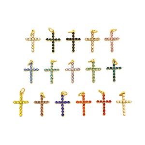 الصليب القلائد الأزياء بسيطة أنيقة فضة مطلية بالذهب الصليب قلادة المرأة - Product Image 3