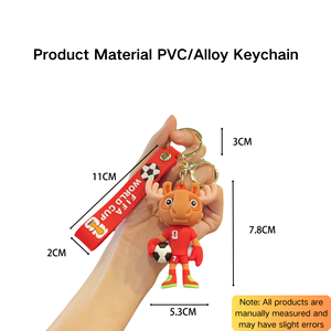 พวงกุญแจตุ๊กตาฟุตบอล PVC รูปนักฟุตบอล ฟุตบอลคัพสหรัฐอเมริกา แคนาดา เม็กซิโก ปี 2026 ของที่ระลึกสุดฮิต สำหรับนักเรียน ตกแต่งกระเป๋าเป้สะพายหลัง - Product Image 6