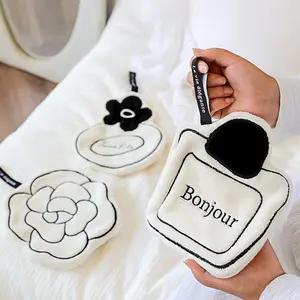 Serviettes de toilette carrées de luxe, double épaisseur, suspendables, design original et simple, broderie personnalisée du logo, pour la maison - Product Image 1