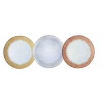 Nouveau Style haute qualité 33cm 13 pouces argent or plastique verre Charge plaque plat pour décoration événement fête