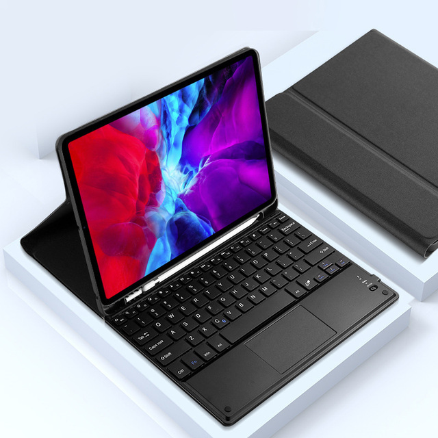 Keyboard case for iPad Pro 11 Inch 2024 Tablet Cover With  Touch Pad Keyboard Soft TPU Protective Shell