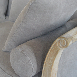 เฟอร์นิเจอร์<span class=keywords><strong>ห</strong></span>้องนั่งเล่นสไตล์ยุโรปหรู<span class=keywords><strong>ห</strong></span>รา HL328 Hamptons <span class=keywords><strong>โซฟา</strong></span> 3 ที่นั่งหุ้มผ้า โครงไม้แกะสลัก พร้อมที่วางแขน - Product Image 6