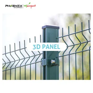 Painel 3D decorativo Cerca Jardim Cerca Painel Curvo Painel Soldado Wire Mesh para Privacy Garden Fence