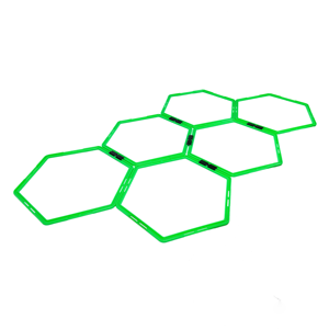 Garantía de calidad Juego de anillos de agilidad hexagonales plegables portátiles 6 piezas Clips de conexión Equipo de entrenamiento de velocidad de material PP de alto impacto - Product Image 2