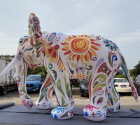 Modèle de ballon gonflable publicitaire en forme d'éléphant de dessin animé, grand éléphant gonflable