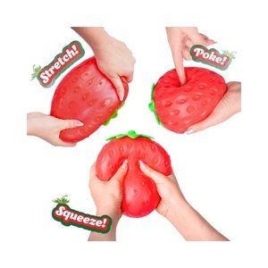 Big Strawberry <b>Squishy</b> Toy Large Slow-rebound Strawberry <b>Squishy</b> Stress Relief Toy Model Soft Moist Touch Strawberry Toy Gift - Product Image 4