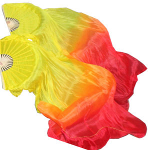 Ventaglio Pieghevole in Bambù da Donna per Danza del Ventre, 180 x 90 cm, Colorato, con Nastri Sintetici in Poliestere, Accessorio a 1 Mano - Product Image 6