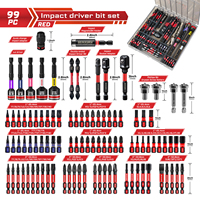Kit d'outils à main industriels DIY de 99 pièces de qualité S2, clé à douille populaire avec boîte à outils de réparation OEM