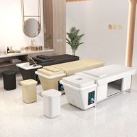 Équipement de Spa de Tête Japonais Luxueux, Mobilier de Salon Professionnel, Lit de Massage, Lit de Shampoing Thaïlandais, Fauteuil de Shampoing