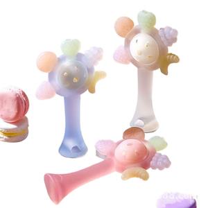 Anneau de dentition pour bébé Bâton de dentition pour bébé, hochet à main de fruits, jouet pouvant être bouilli, empêche les morsures à la main et apaise l'inventaire - Product Image 2