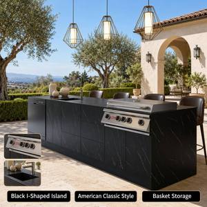 Armadietti da <span class=keywords><strong>cucina</strong></span> a forma di I neri di lusso moderni mobili da <span class=keywords><strong>cucina</strong></span> in stile <span class=keywords><strong>classico</strong></span> altri mobili da <span class=keywords><strong>cucina</strong></span> - Product Image 2