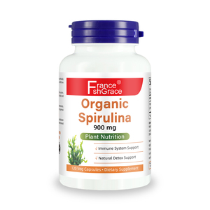 Fabricante de Suplementos Nutracéuticos de Espirulina 900 mg para Apoyo Inmunológico y Nutrición Vegetal 120 Cápsulas de Espirulina - Product Image 1