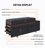 Mesin Penggoyang Bubuk Printer DTF Otomatis Penuh PO-TRY Bahan Stainless Steel dengan Print Head Epson Lebar Cetak 600mm dan Layar Sentuh Terintegrasi