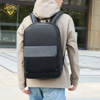 Nouveau sac d'école personnalisé de voyage en cuir PU durable et imperméable pour hommes sac à dos pour ordinateur portable d'affaires décontracté et sportif pour étudiants