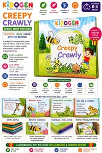 หนังสือผ้า GEN ขนาด 8x8 นิ้ว นุ่ม ซักได้ เหมาะสำหรับเด็กอายุ 3-6 เดือน หนังสือเสริมพัฒนาการ ขนาด 8x8 นิ้ว - Product Image 1