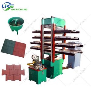 Carrelage de sol en caoutchouc largement utilisé 1100*1100mm faisant la machine Machine de tapis en caoutchouc Machine de vulcanisation de carrelage de pavage en caoutchouc - Product Image 3