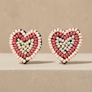 Handwoven Bohemian Heart Shape Gold Plated Stud <b>Earrings</b> Miyuki Multicolor Glass Beads Fashion Jewelry Women's Valentine Gift - Product Image 1