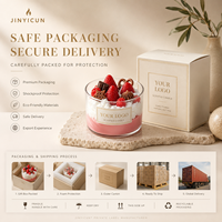 Bougie parfumée artisanale en cire de soja, en forme de coupe à dessert, aux fruits et crème, OEM ODM, marque privée, décoration intérieure, cadeau, vente en gros