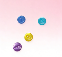 Kancing Baju Berkualitas Tinggi 9mm-15mm 2 Lubang Model Fish Eye Pearlescent Dasar untuk Pria & Wanita Pasokan Pabrik untuk Menjahit Kemeja Sweater