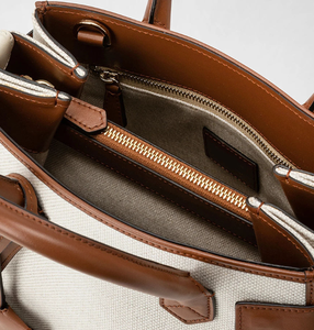 Bolso de Mano de Lona y Cuero para Mujer, Bolso Cruzado de Moda de Lujo, Logotipo, Tamaño y Material Totalmente Personalizables - Product Image 5