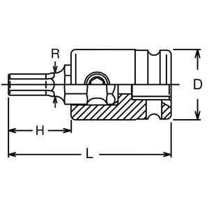 KOKEN - 14134X-98-M6 1/2 ''Portabrocas de impacto con broca XZN-EAN 4991644362684 TOMAS DE IMPACTO Y ACCESORIOS - Product Image 2
