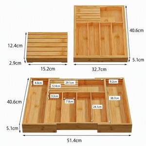 Organiseurs de <span class=keywords><strong>tiroirs</strong></span> de cuisine portables, séparateurs amovibles pour blocs à couteaux, organisation de couverts, d'ustensiles et de nourriture pour salle de bain - Product Image 2