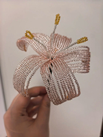 Buket Bunga Calla Lilies & Lily Prancis Berhias Manik-Manik, Kenang-kenangan Pernikahan Abadi
