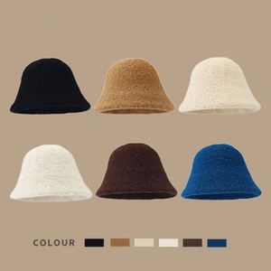 หมวกบักเก็ตขนแกะอุ่นๆ สำหรับฤดูใบไม้ร่วงและฤดูหนาว ลดราคาพิเศษ ไซส์ใหญ่  ปักโลโก้ได้ตามต้องการ หมวกชาวประมงสำหรับผู้หญิงและผู้ชาย - Product Image 3