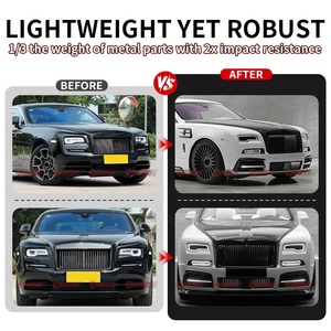 สำหรับ Rolls Royce Wraith อัพเกรดเป็นกรอบกระจังหน้ารถยนต์สไตล์ MSY ทำจากคาร์บอนไฟเบอร์แห้ง - Product Image 2
