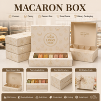 Boîte à dessert avec fenêtre de présentation en carton alimentaire, emballage cadeau pour boulangerie, fourniture OEM ODM pour la vente au détail et la personnalisation